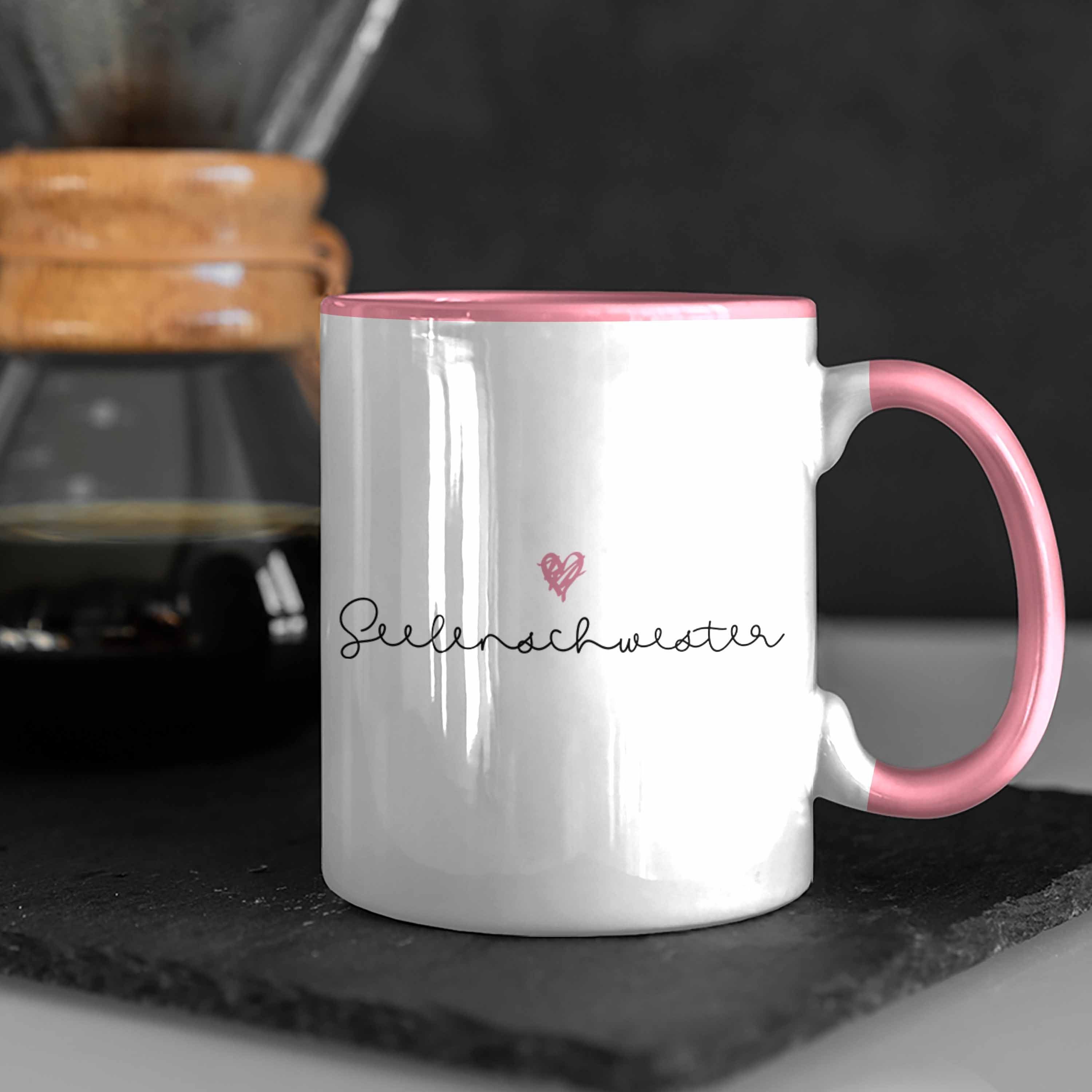 Geburtstag Beste -Seelenschwester Rosa Geschenk für Trendation Tasse Tasse Geschenkidee Schwester Schwester Trendation