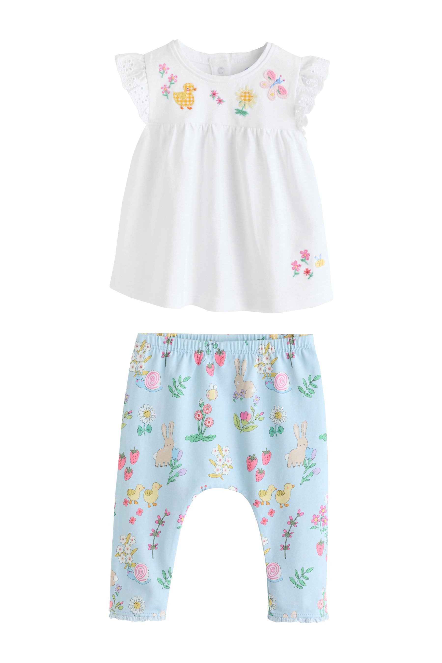 Next Shirt & Leggings 2-teiliges Baby-Set, Kurzarm-Oberteil + Leggings (2-tlg)