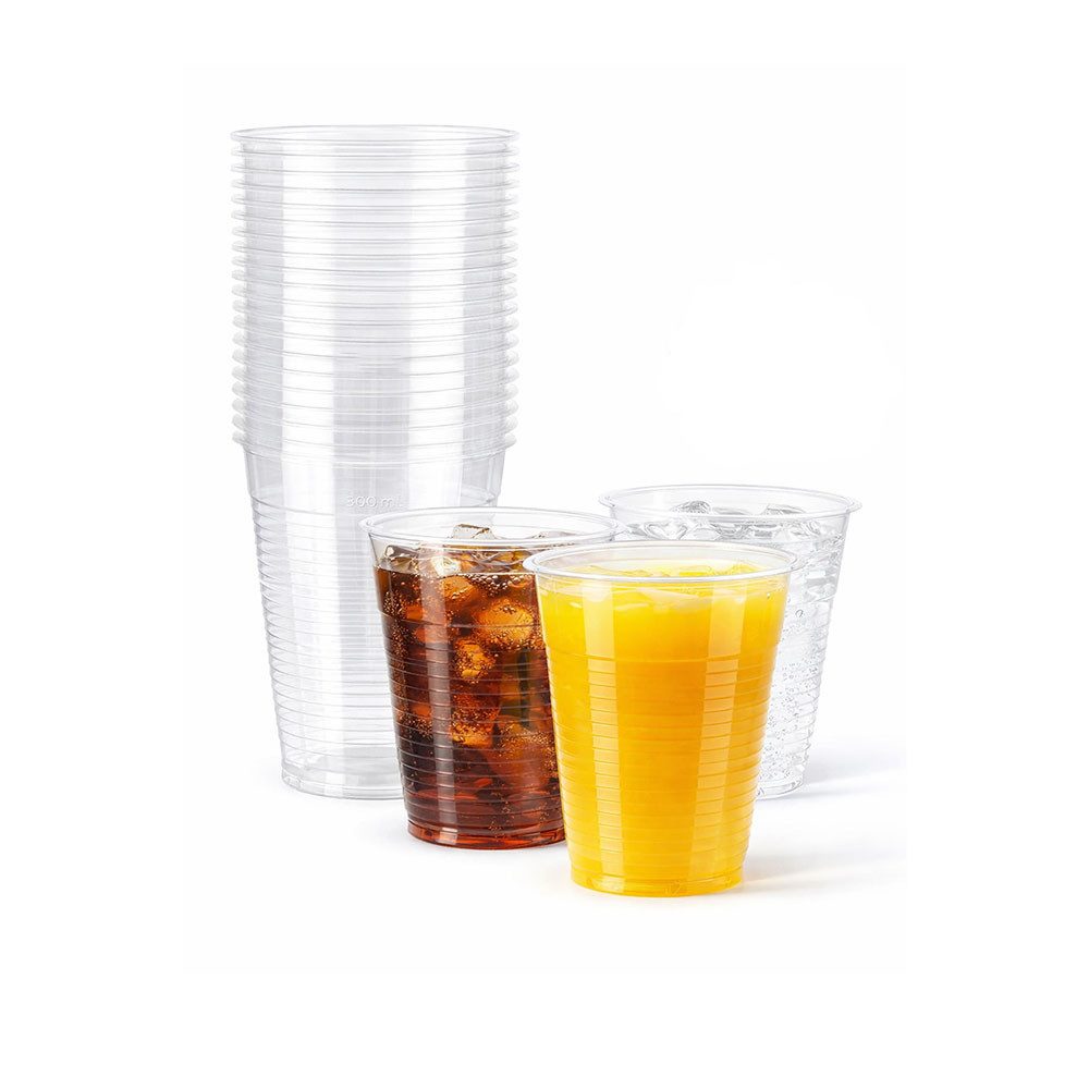 Lauroo Einwegbecher Trinkbecher transparent Plastikbechern Partybecher klar 200 ml, 200-tlg.