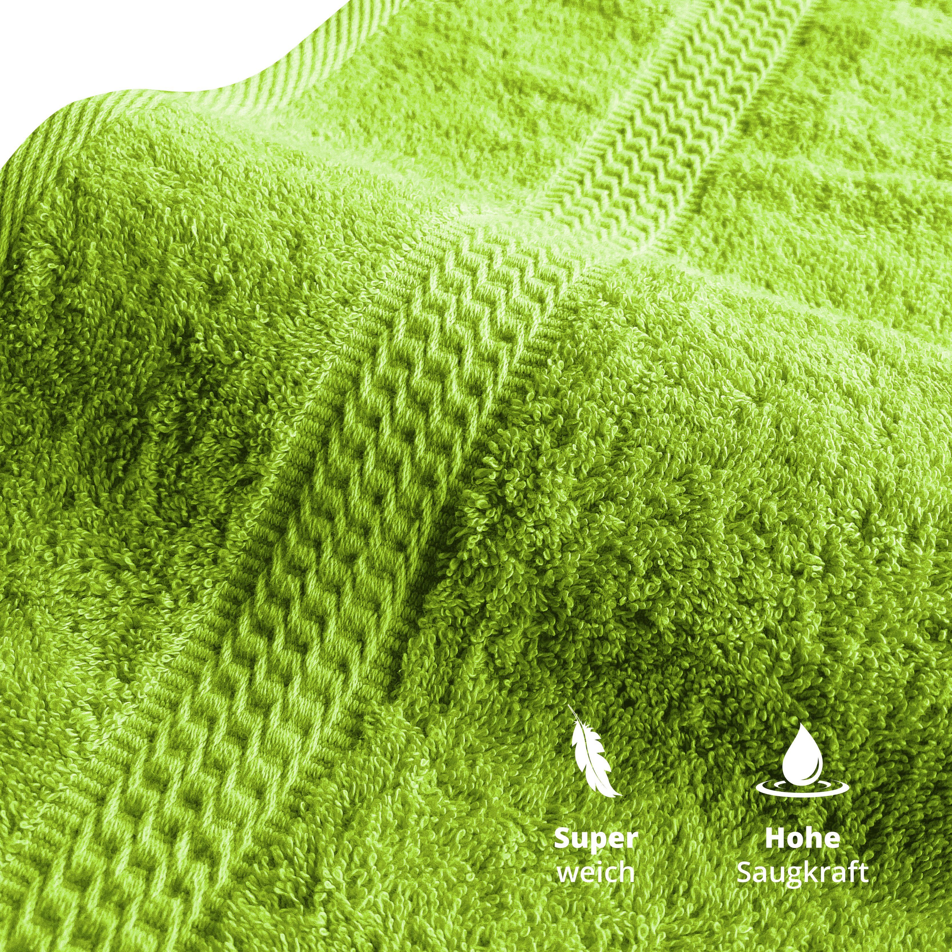 Baumwolle, TLG Frottee 12-tlg) Handtücher COLLECTION Set Handtuch Set, 100% (Set, APFELGRÜN HOME 6 CLASS