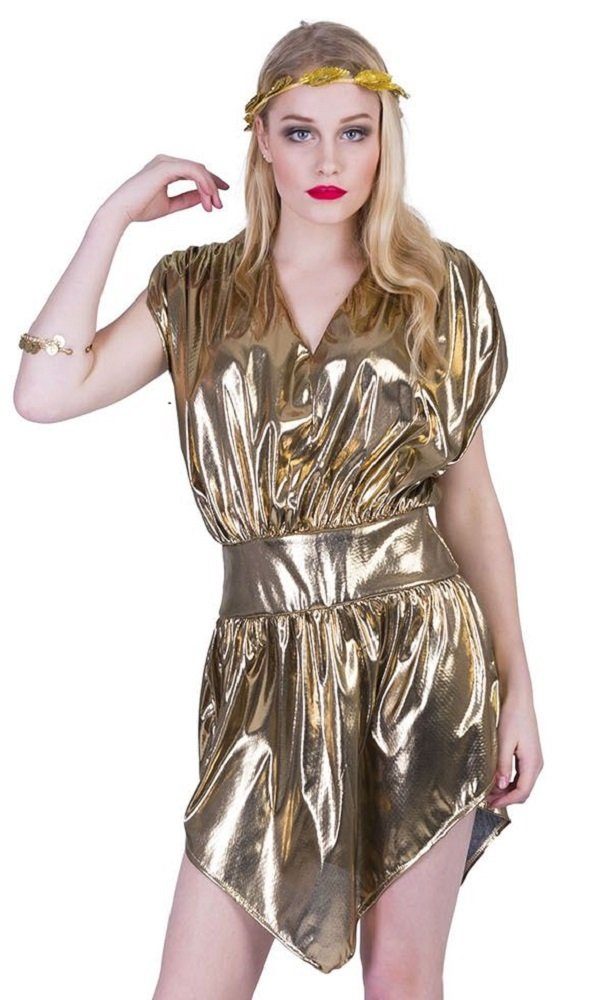 Funny Fashion Kostüm 80er Jahre Kostüm 'Disco Queen' für Damen - Gold