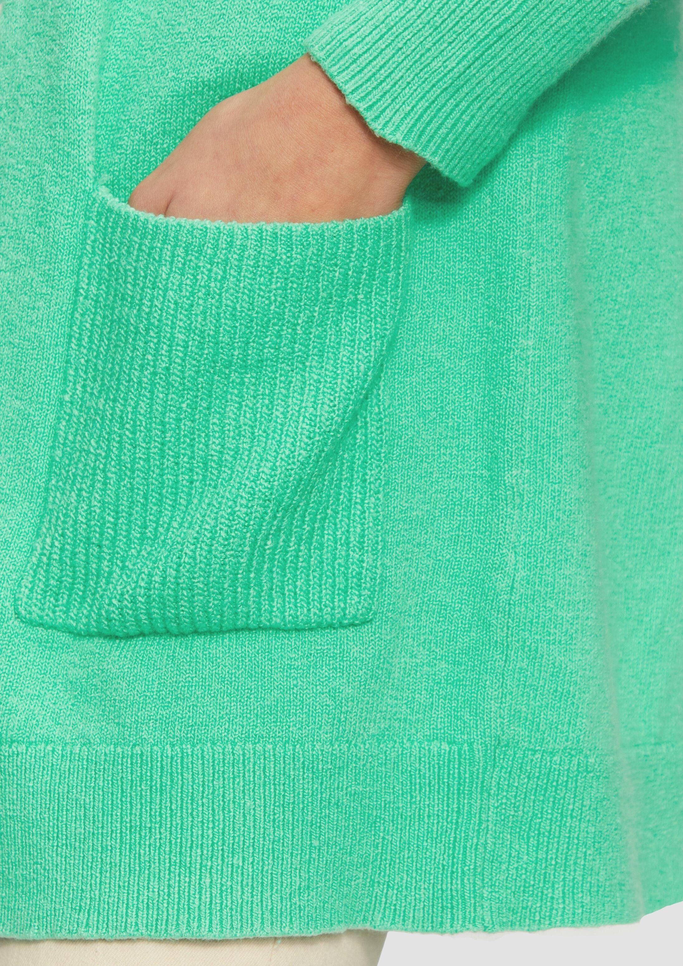s.Oliver Cardigan Strickjacke Strickjacke mit Rippbündchen