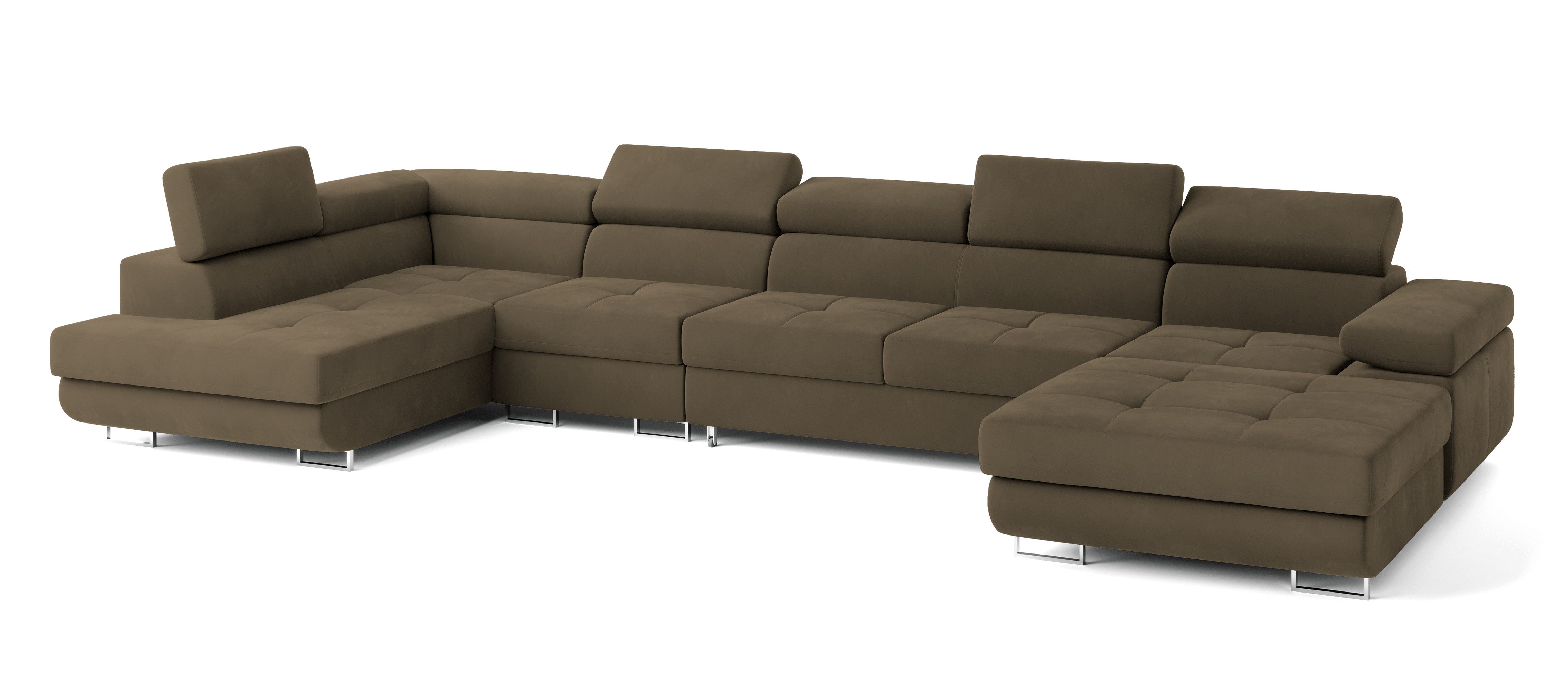 Masseno Ecksofa VELORA mit Schlaffunktion U-Form, günstig online kaufen