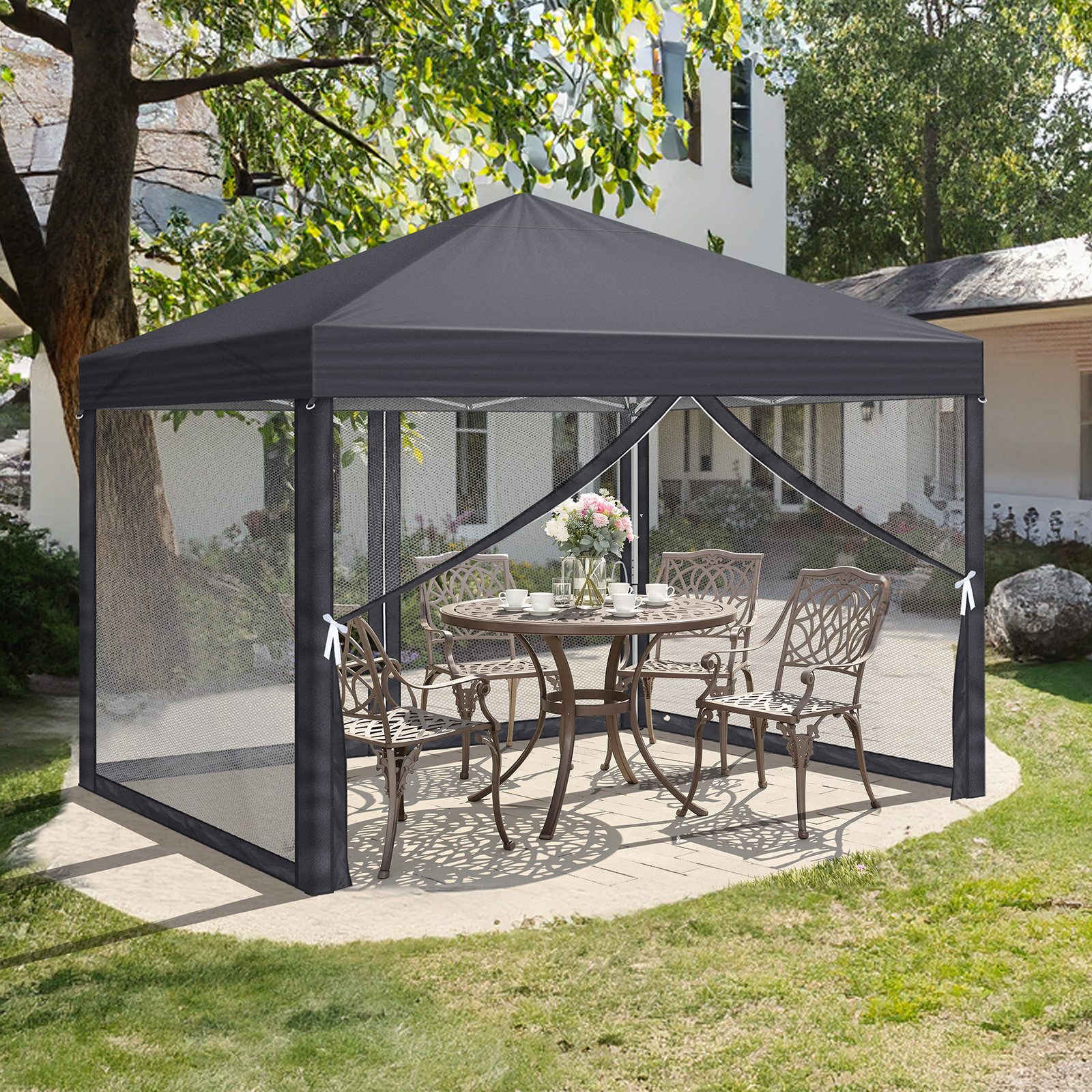 LALAHO Faltpavillon Partyzelt Pop Up Pavillon 3x3m, mit 4 Netzvorhängen, UV günstig online kaufen