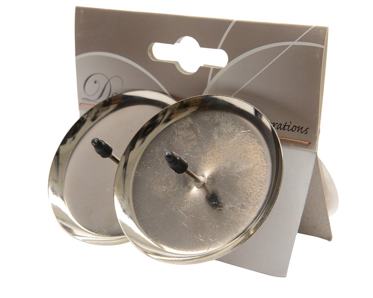 Kaemingk Kerzenhalter, Kerzenhalter Adventskranz Metall 6cm silber, 4 Stück günstig online kaufen