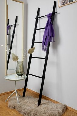 WENKO Handtuchleiter Loft, Bambus, schwarz lackiert