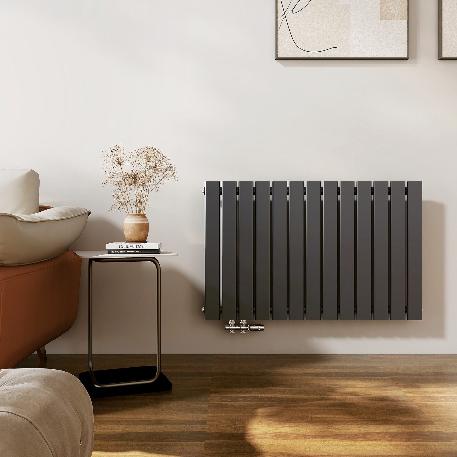 Emke Heizkörper 63x62cm 450W Anthrazit Flach Paneelheizkörper Horizontal Ei günstig online kaufen