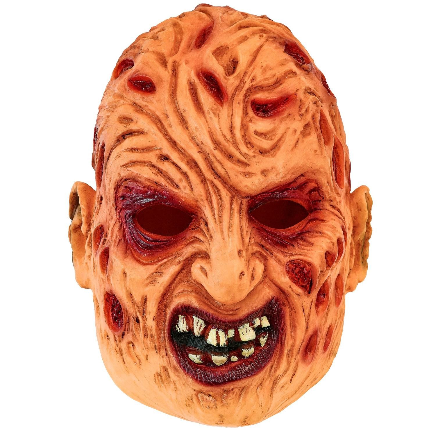 Widmann S.r.l. Verkleidungsmaske Halloween Maske 'Horror Gesicht', Braun Rot