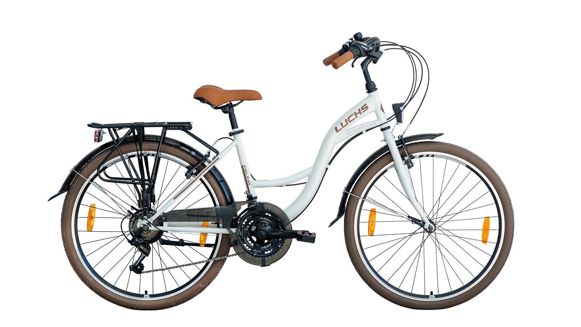 Cityrad Cityrad 28 Zoll Luchs Feline Citybike Damenrad 21-Gang Shimano Tourney