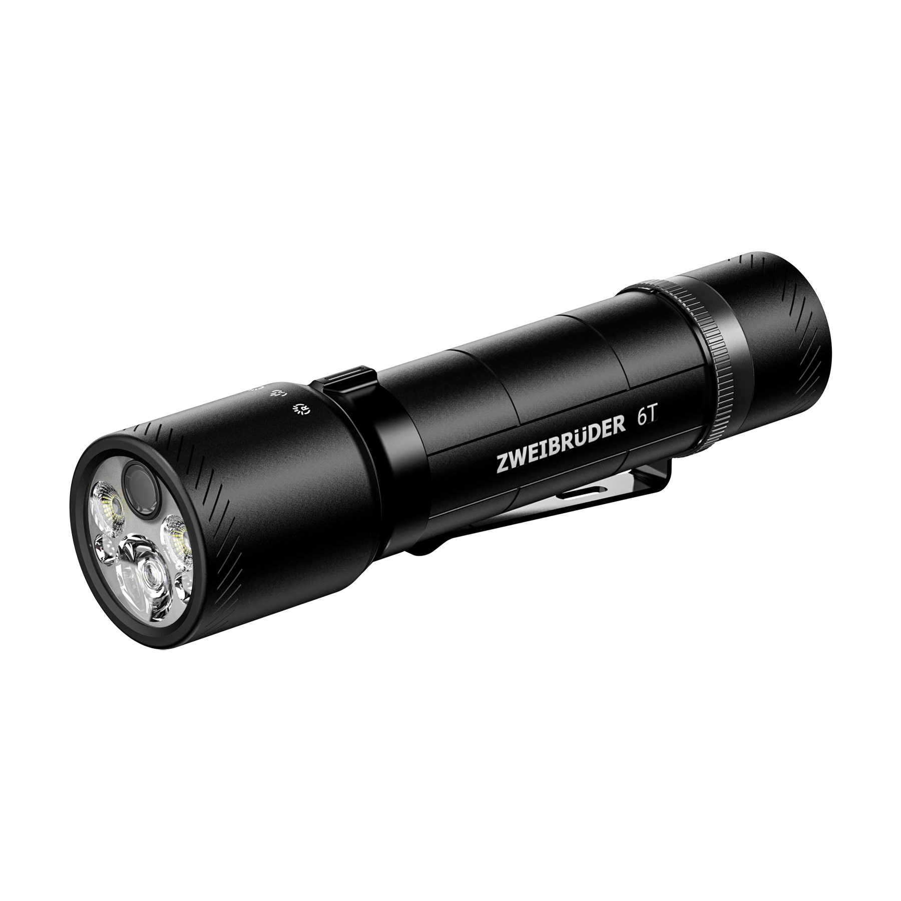 Zweibrüder LED Taschenlampe ZB6T, Focus-Function aufladbar / USB-C Rotlicht Aluminium Housing