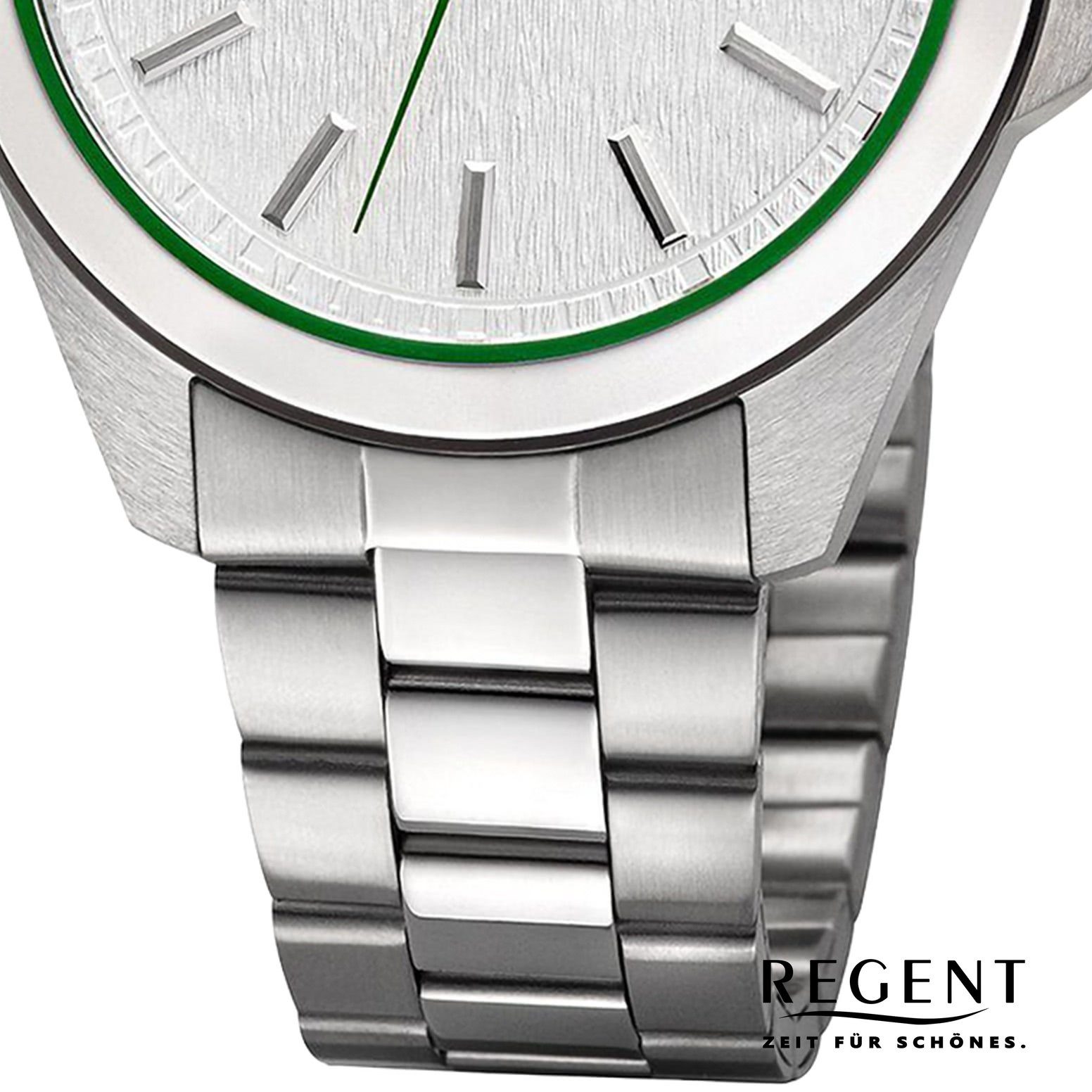 Regent Quarzuhr Regent Herren Armbanduhr Analog, (Analoguhr), Herren Armbanduhr rund, extra groß (ca. 41mm), Metallarmband