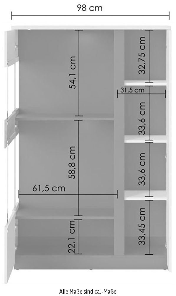 Höhe 150 Novena cm Vitrine INOSIGN