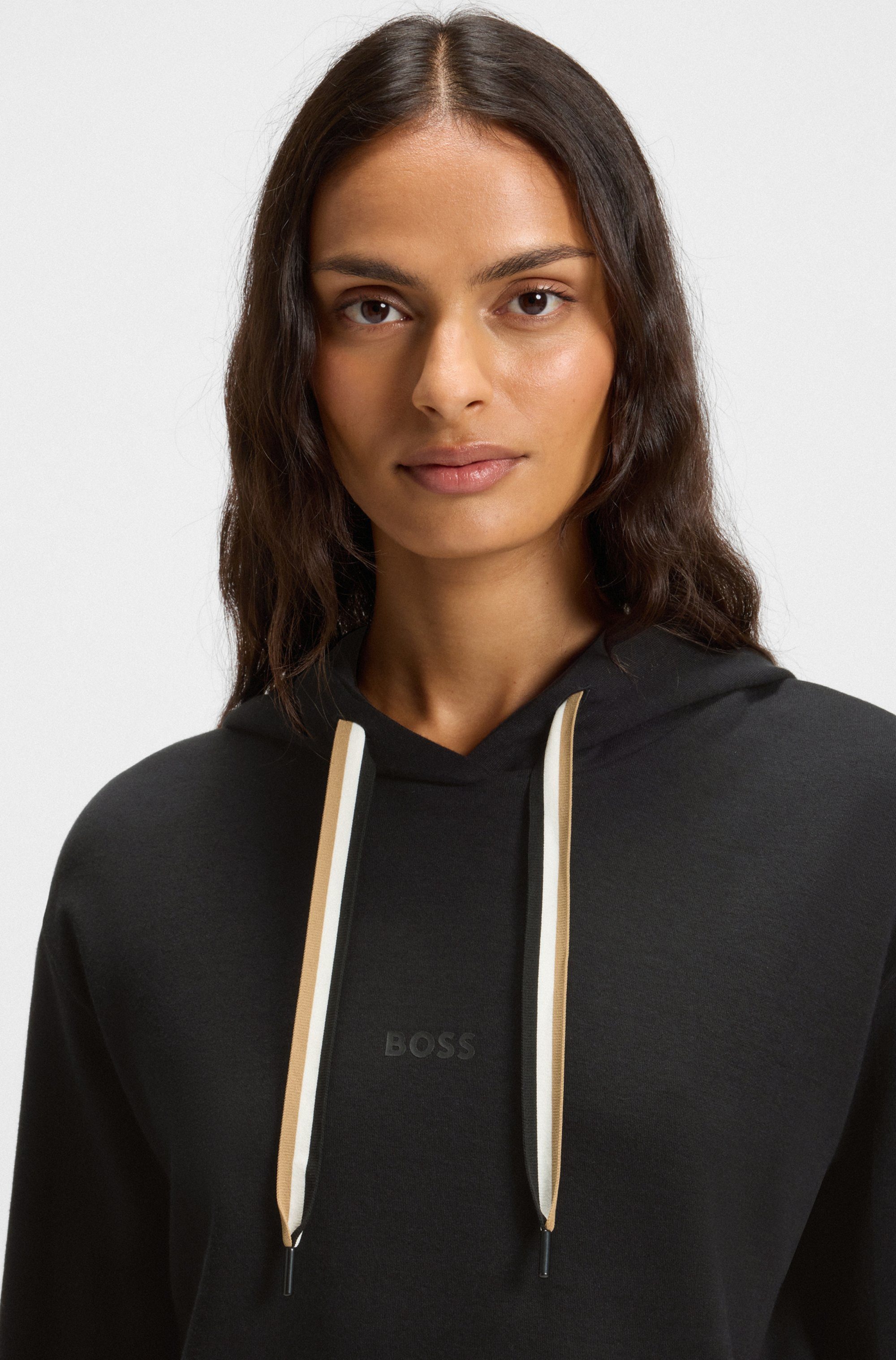BOSS Hoodie CP Stripe Hoodie mit kontrastfarbener Kordel günstig online kaufen