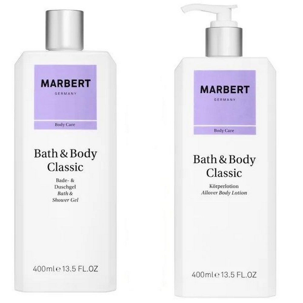 Marbert Duschgel Bath & Body Classic Duschgel 400 ml + Body Lotion 400 ml