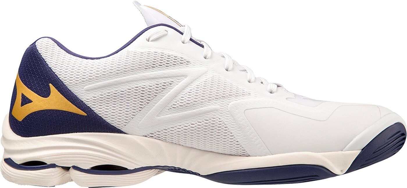 Mizuno WAVE LIGHTNING Z7(U) 43 White/BlueRibbon/MP Gold Indoorschuh