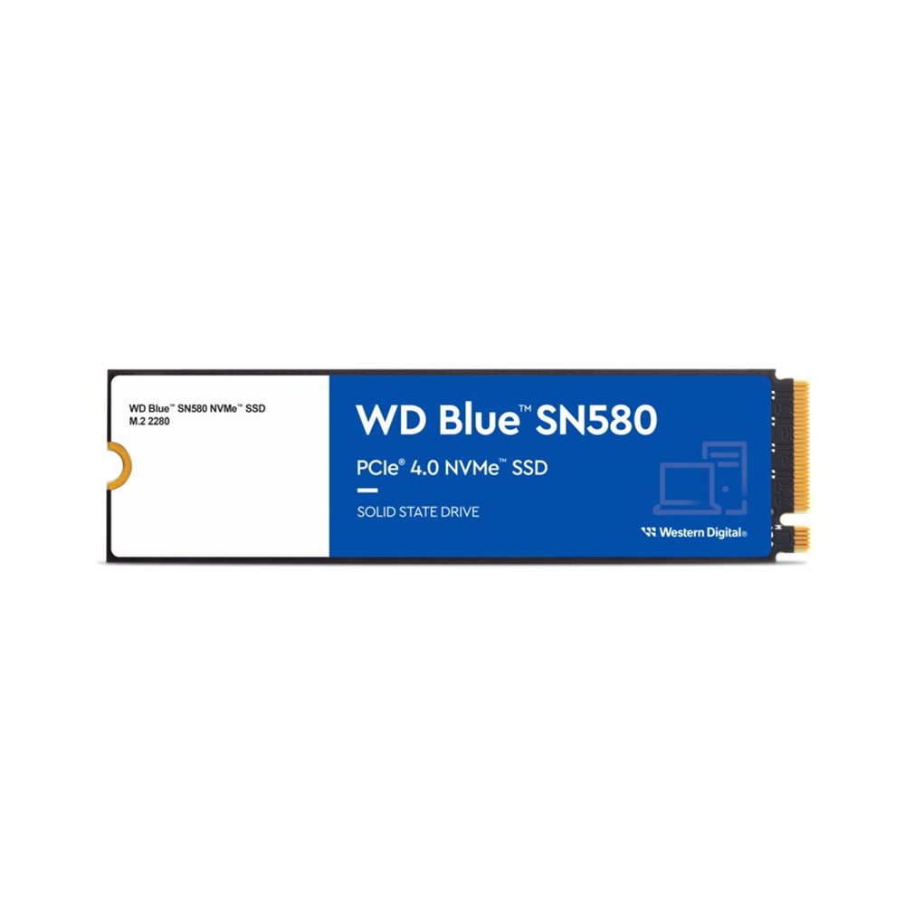 Western Digital WD Blue™ SN580 NVMe™ interne SSD (500 GB) 4000 MB/S Lesegeschwindigkeit, 3600 MB/S Schreibgeschwindigkeit