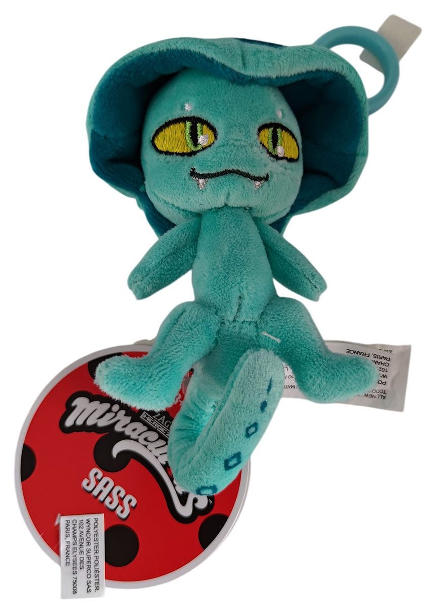 Miraculous Plüschfigur Miraculous Kwami Sass Schlange Plüschtier 12,7 cm mit Clip
