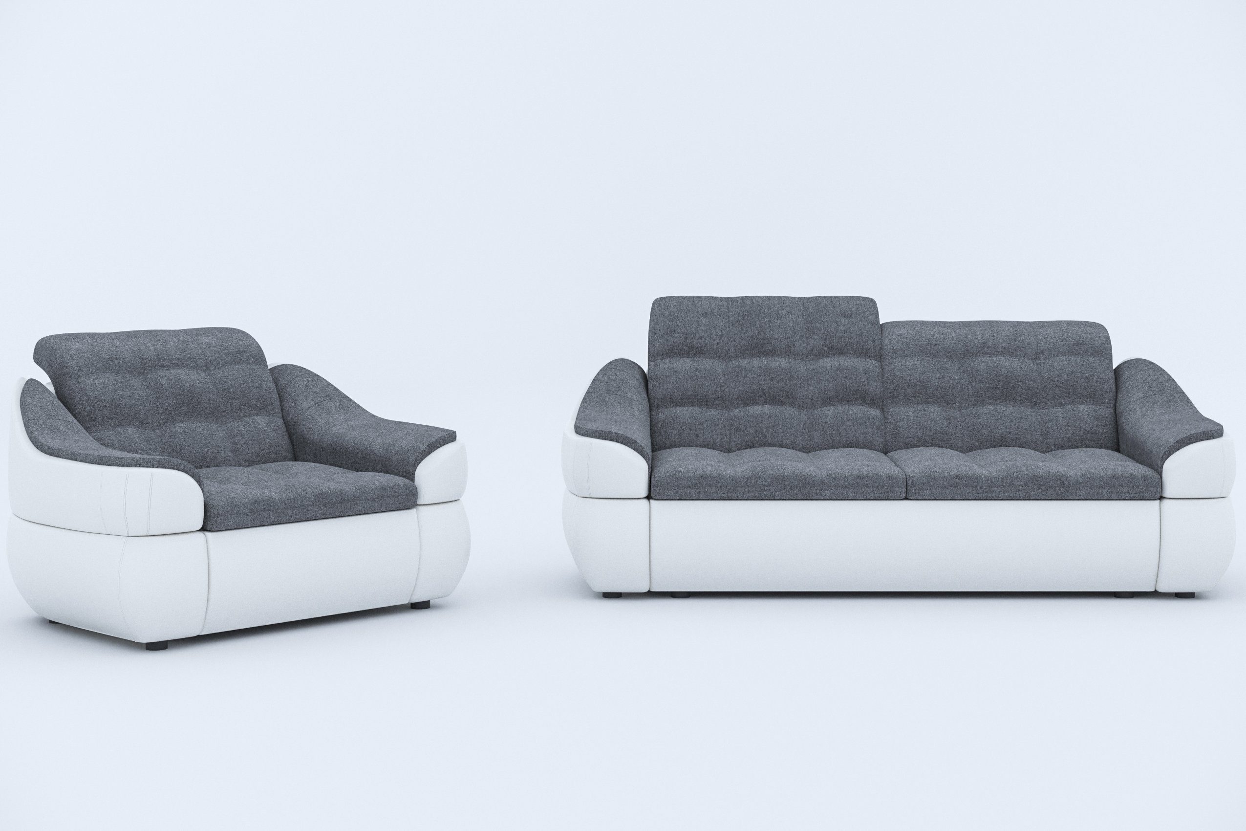 2-Sitzer (2-tlg), und Alisa, in Stylefy made Sessel, bestehend Polstergarnitur Design, Modern Sofa aus Europa (Set