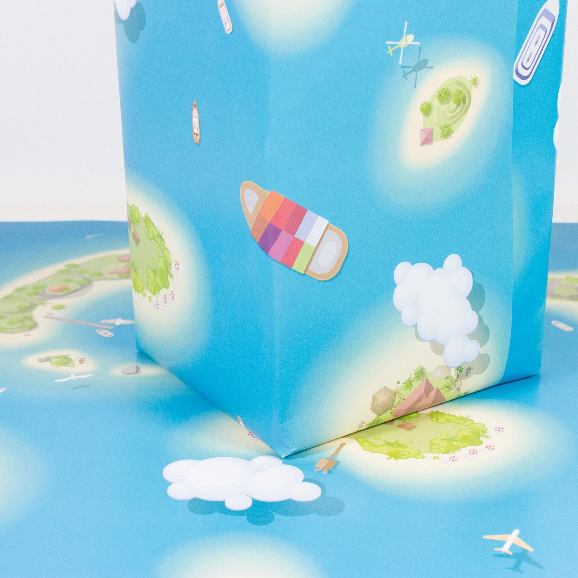 Bow & Hummingbird Geschenkpapier Geschenkpapier Island Life, 100% Recyclingpapier