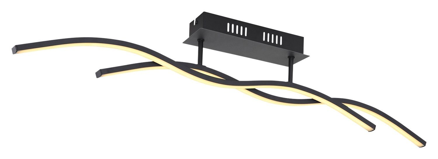 GLOBO LIGHTING LED Deckenleuchte MARIUS, 1-flammig, 88 x 15 cm, Schwarz, We günstig online kaufen