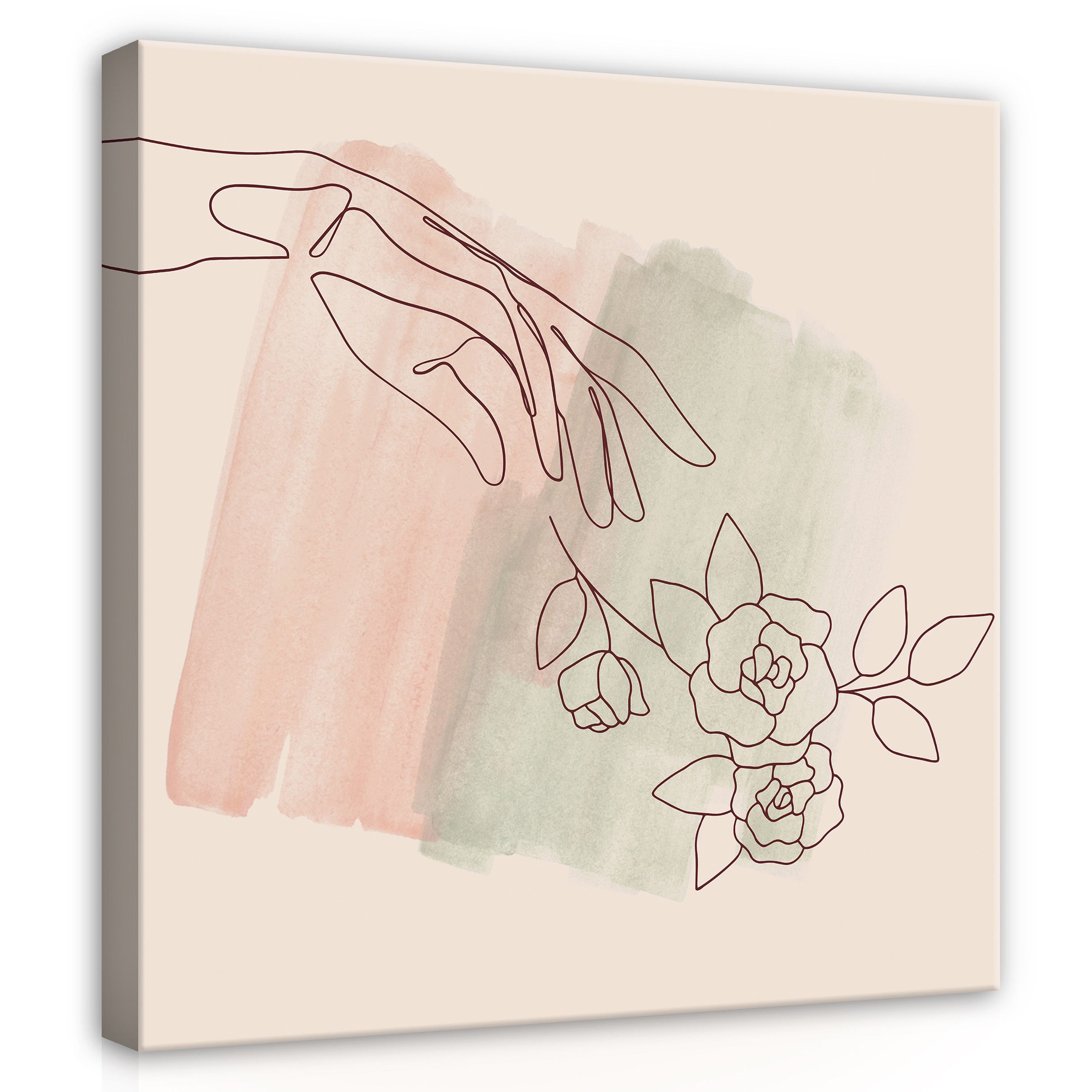 Wallarena Leinwandbild Abstrakt Boho Line Art günstig online kaufen