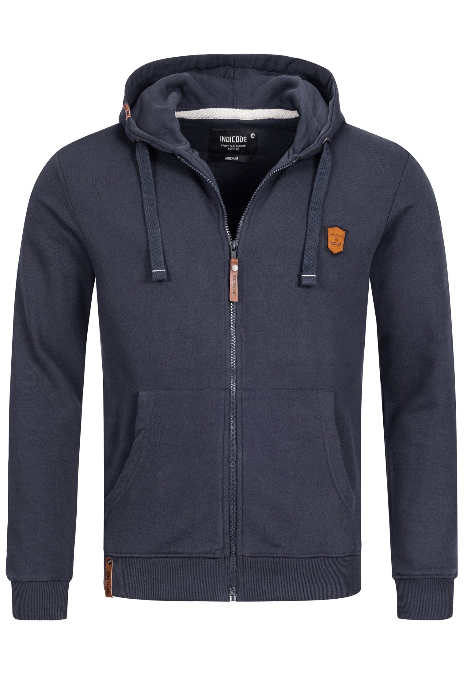 Indicode Kapuzensweatjacke Herren Braidwood Hoodie Sweatjacke Herrenjacke günstig online kaufen