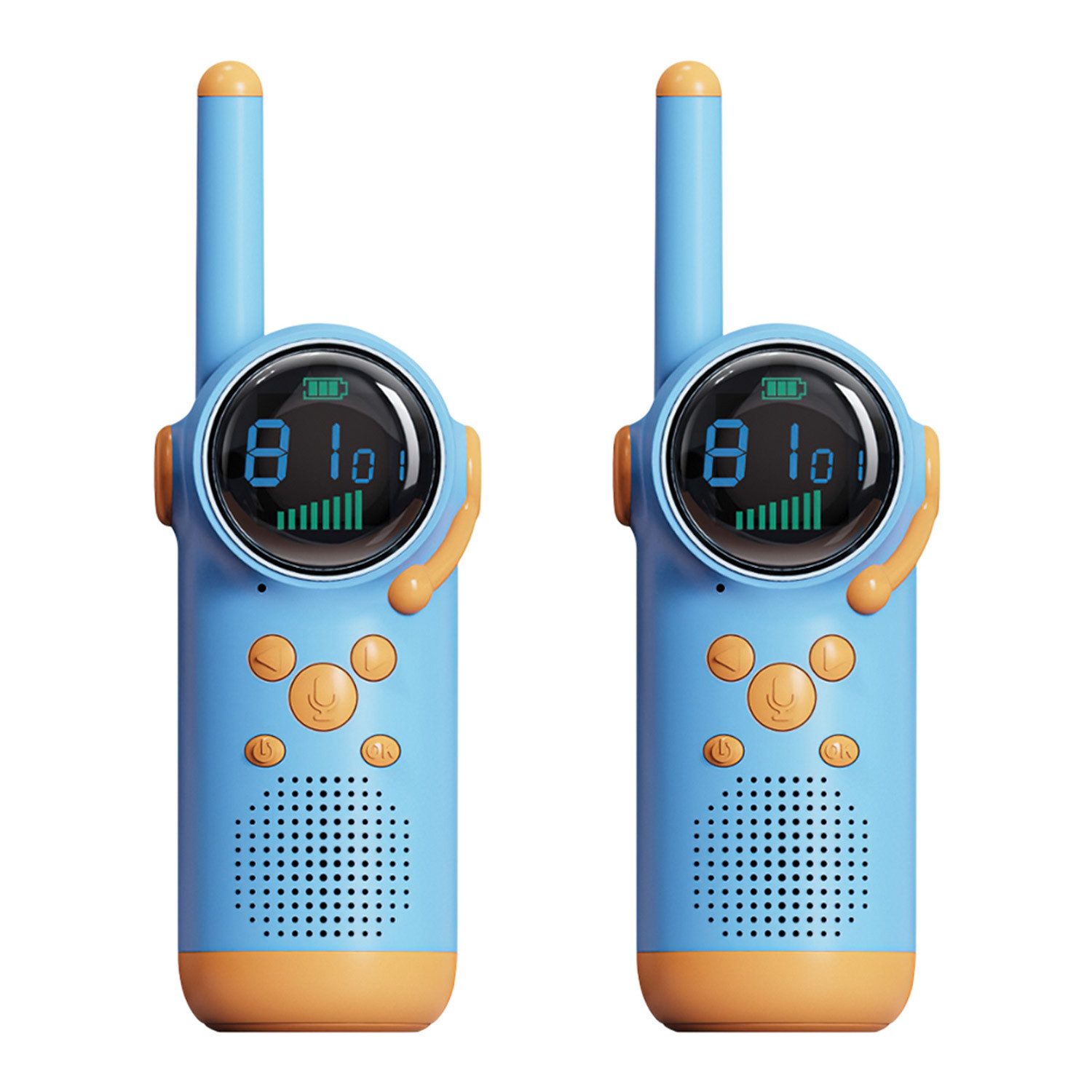 Refttenw Walkie Talkie Tragbare Walkie Talkie Kinder für 3-12 Jahre Geschenk Spielzeug, (Set, 2-St., 2 Walkie-Talkie), Wiederaufladbares, mit LCD-Bildschirm, für 3 km Reichweite