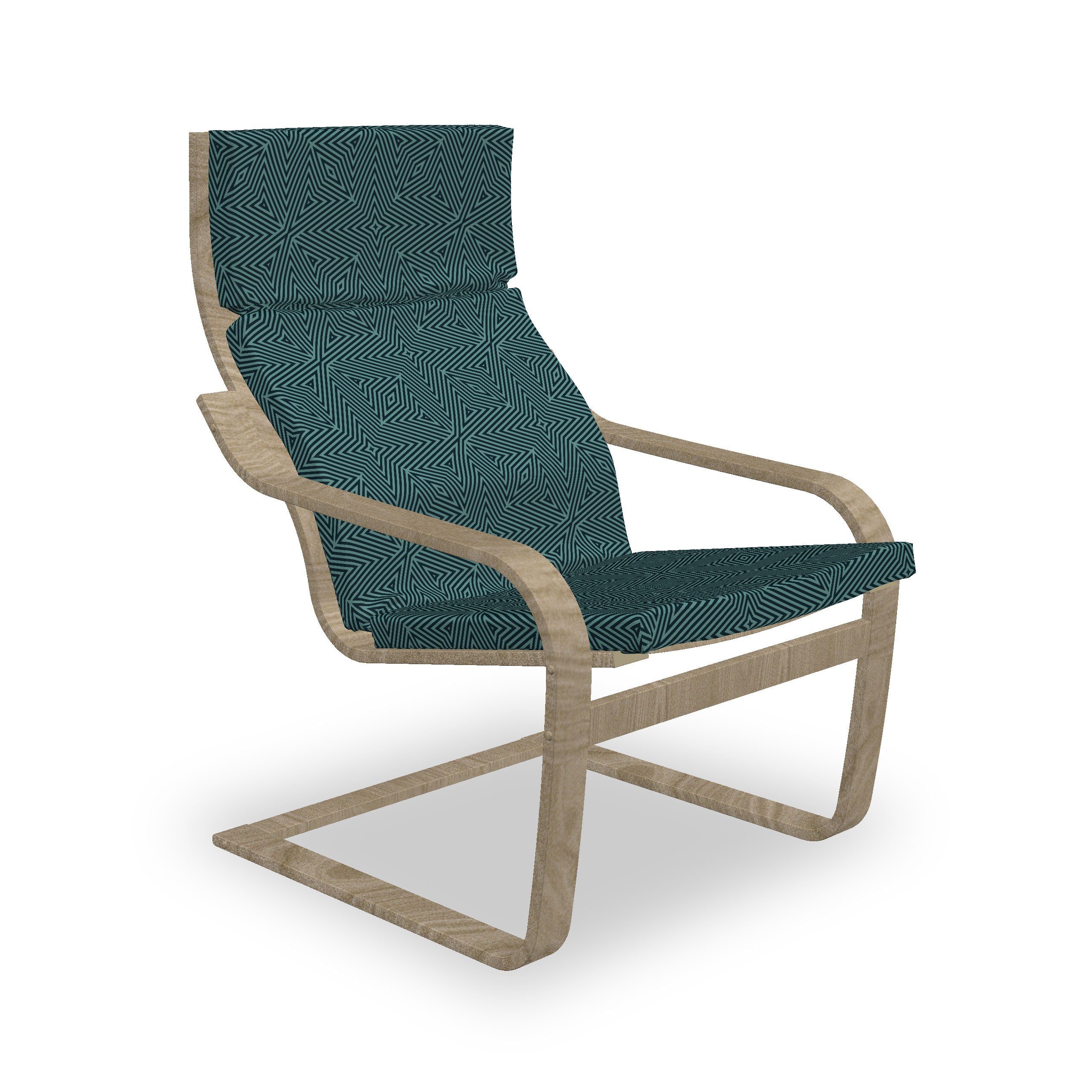 Komplizierte Streifen-Muster mit mit Abstrakt Sitzkissen Stuhlkissen Reißverschluss, und Stuhlkissen Hakenschlaufe Abakuhaus