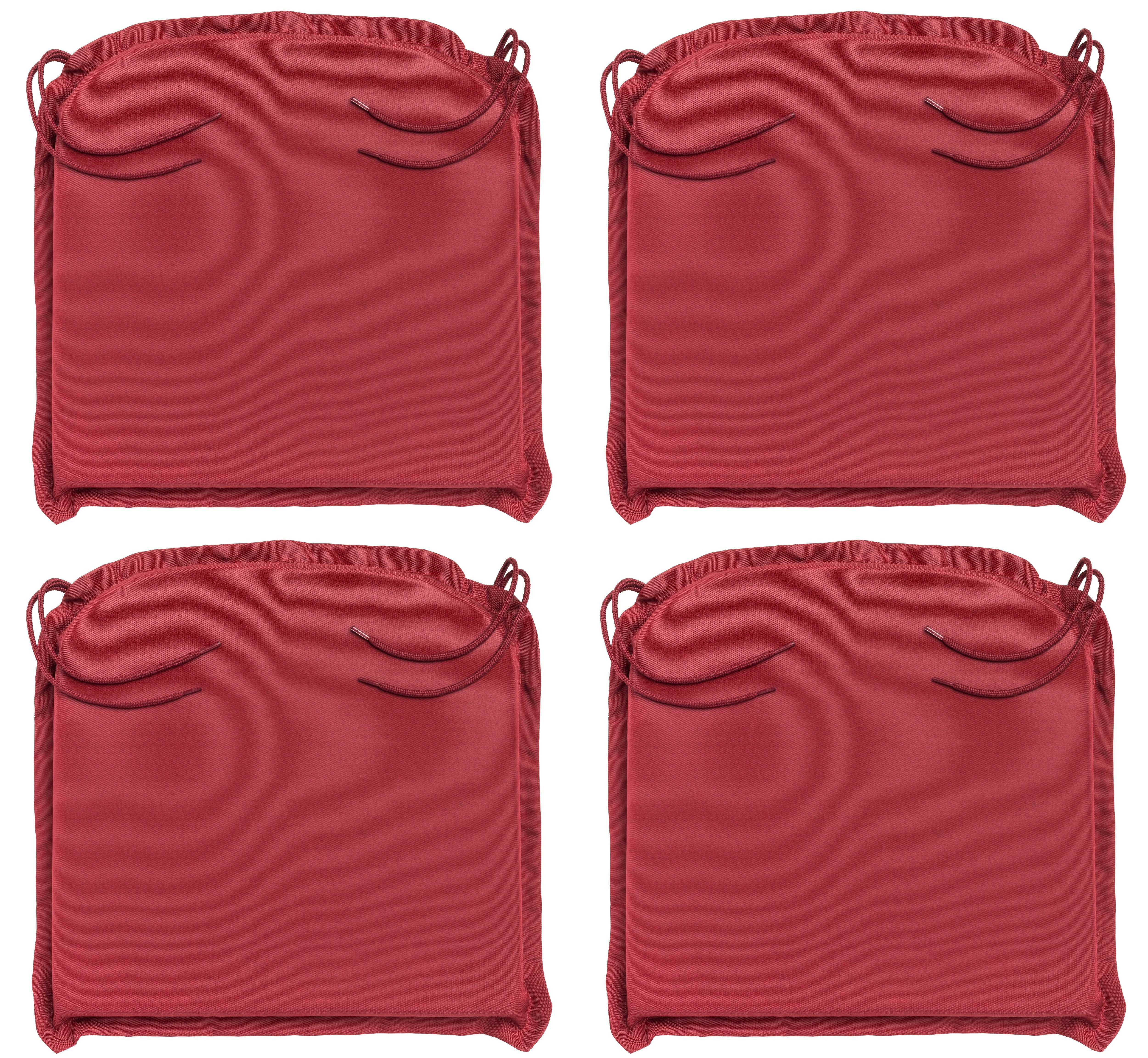 XDREAM Подушка для стула 4er Set Подушки / Auflagen, mit Bindebänder, Stuhlauflage für Stühle und Bänke im Innen- und Außenbereich