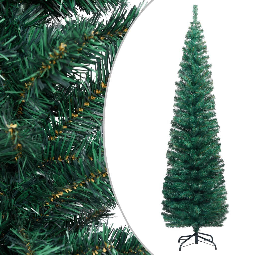 furnicato Künstlicher mit cm Grün Schlank PVC Weihnachtsbaum Ständer 210