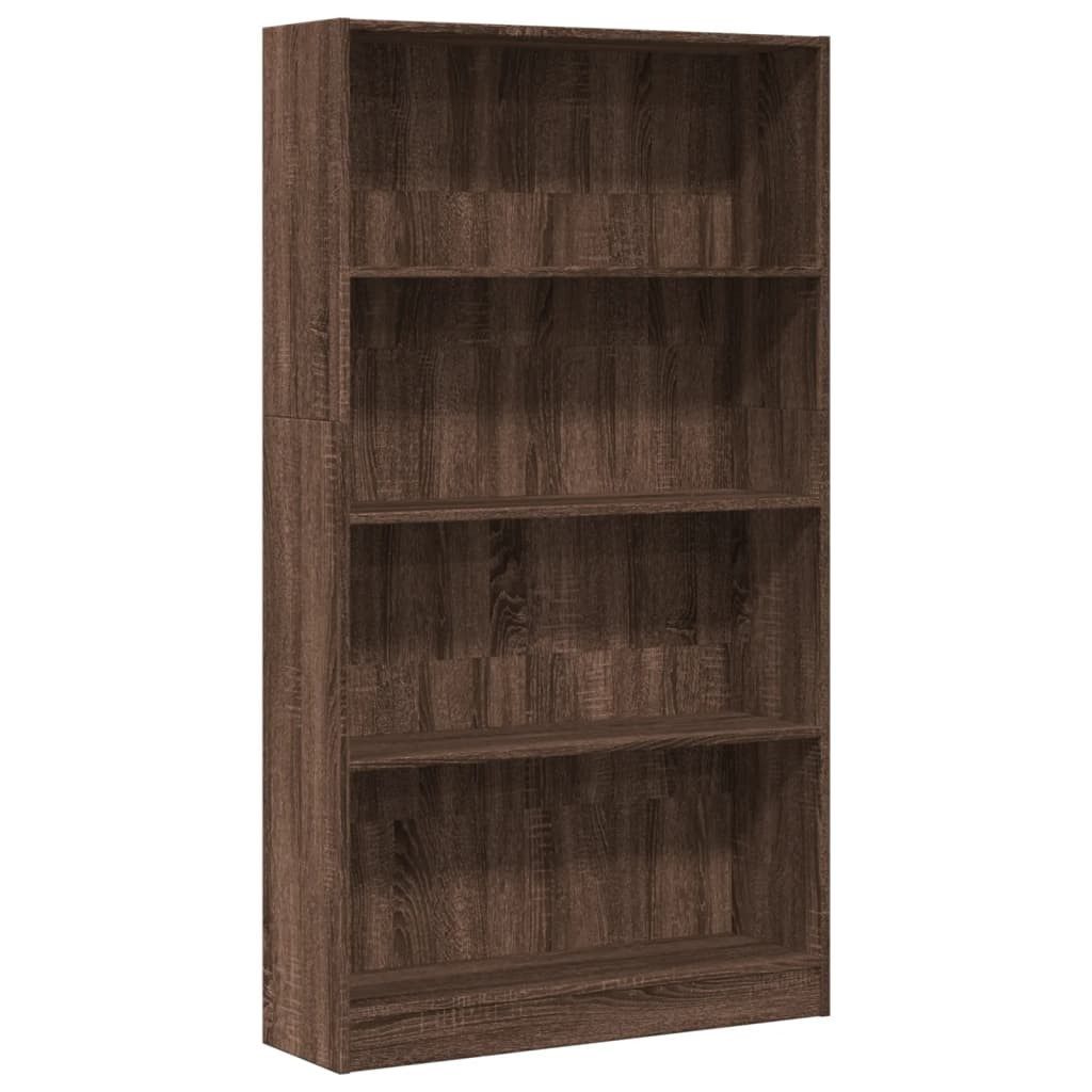 vidaXL Bücherregal Bücherregal Braun Eichen-Optik 80x24x143 cm Holzwerkstoff, 1-tlg.