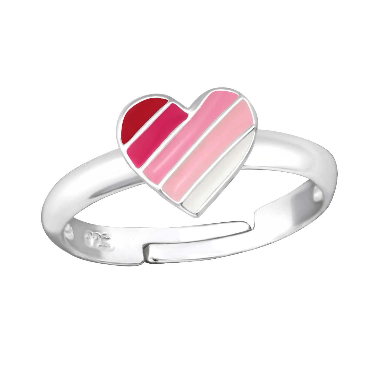 Monkimau Silberring Herz Kinder Ring 925 Silber Geschenk - Größe 4 Geschenk