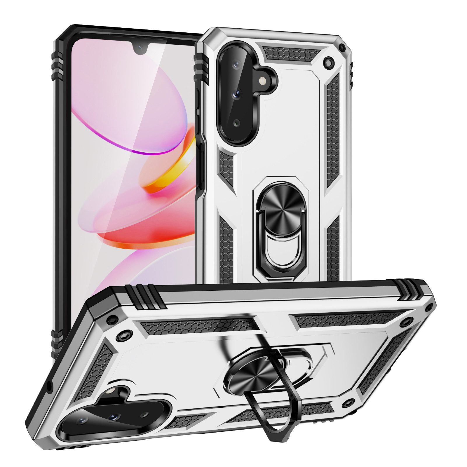 Mycotech Handyhülle Outdoor Armor Case Samsung Hülle Für Samsung Galaxy A26-Silber
