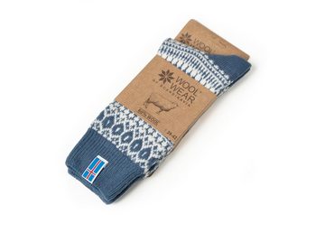 HomeOfSocks Norwegersocken Skandinavische Wollsocke "Island" Nordic Kuschelsocken Aus Wolle dünne strapazierfähige Socken mit 60% Wollanteil und Island Design