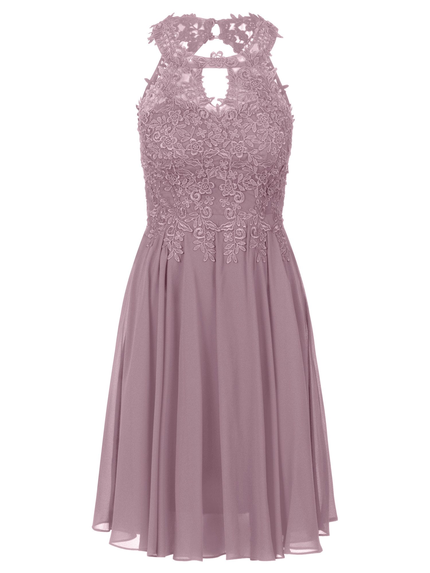 Apart Cocktailkleid aus einer Plastischen Spitze und Chiffon