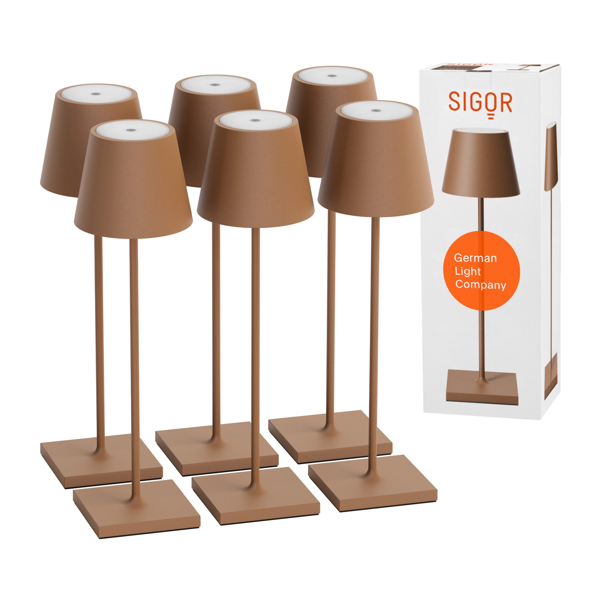SIGOR LED Tischleuchte, Dimmbar, LED fest integriert, 2.700 + 2.200 K