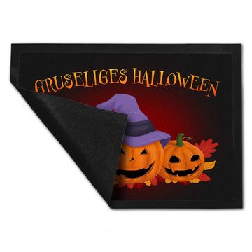 Fußmatte Gruseliges Halloween Fußmatte in 35x50 cm mit hübschen Kürbissen, speecheese