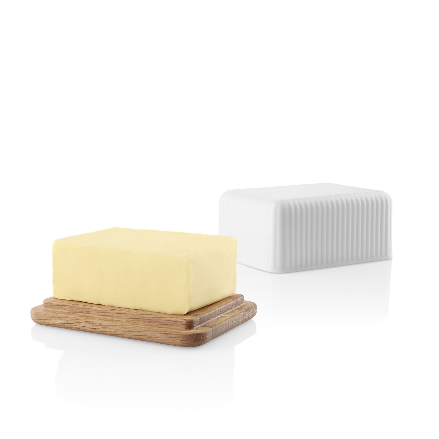 Eva Solo Butterdose Legio Nova, Porzellan, Eichenholz, (1-tlg)