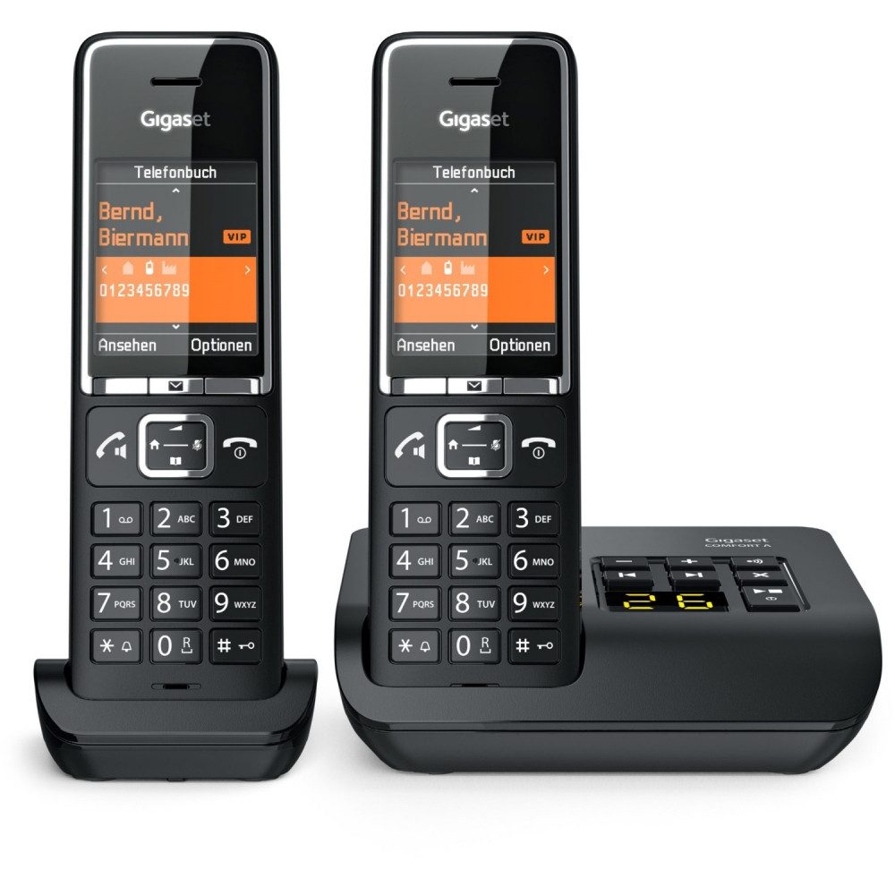 Gigaset Anrufbeantworter Komfort 550A Duo Schnurlostelefon mit Anrufbeantworter