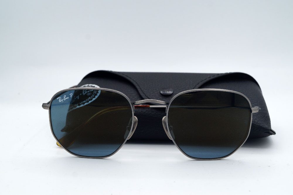 Ray-Ban Sonnenbrille RAY BAN Sonnenbrille Sunglasses RB 8148 9208T0 Titanium Polarized