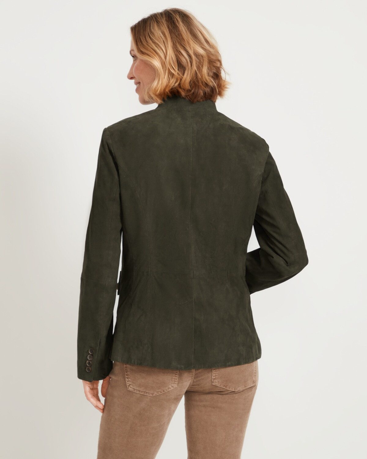 Brigitte von Schönfels Lederjacke Lederjacke mit Schulterpatch