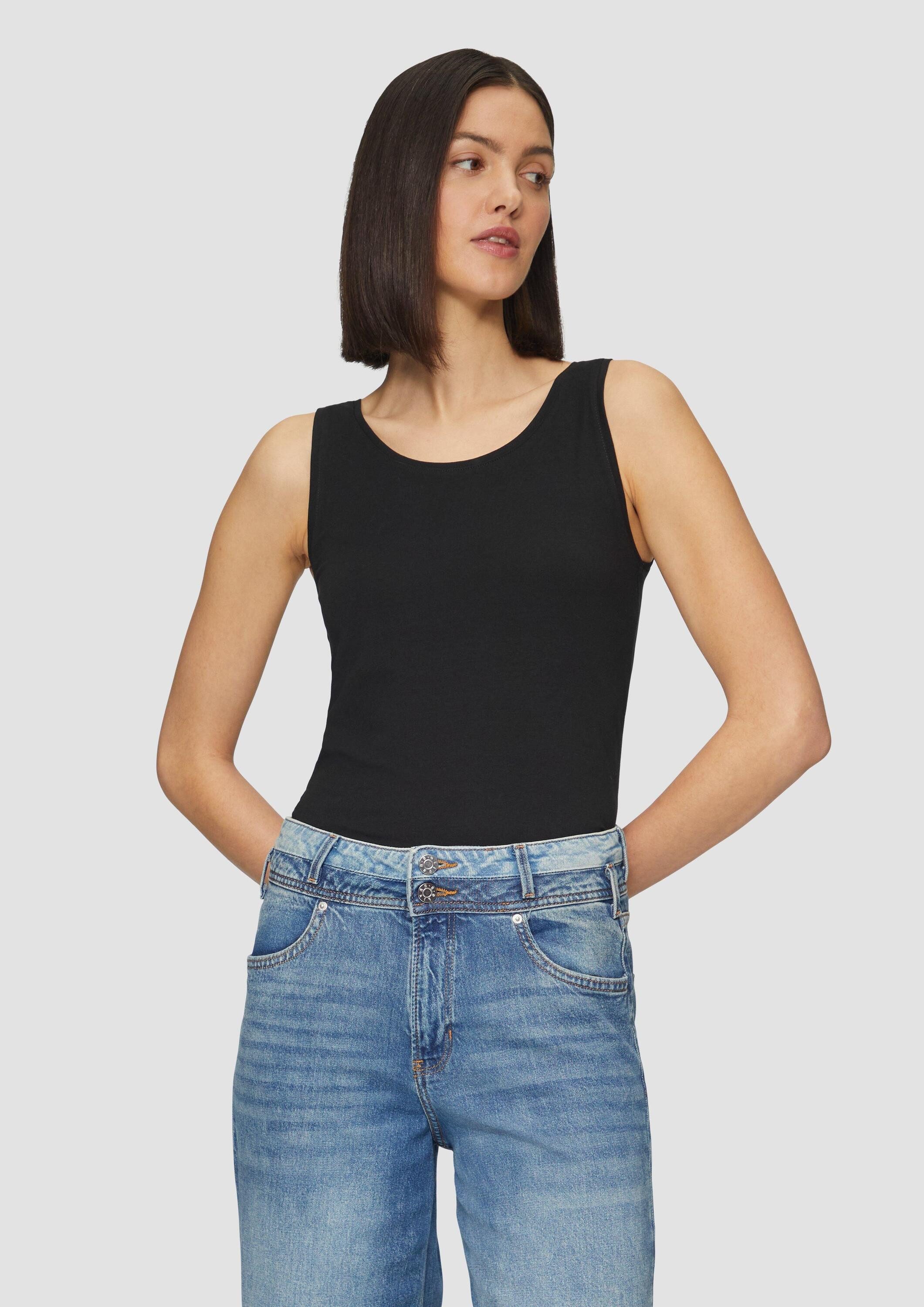 s.Oliver Muscleshirt T-Shirt Schmal geschnittenes Tanktop aus Baumwollmix günstig online kaufen