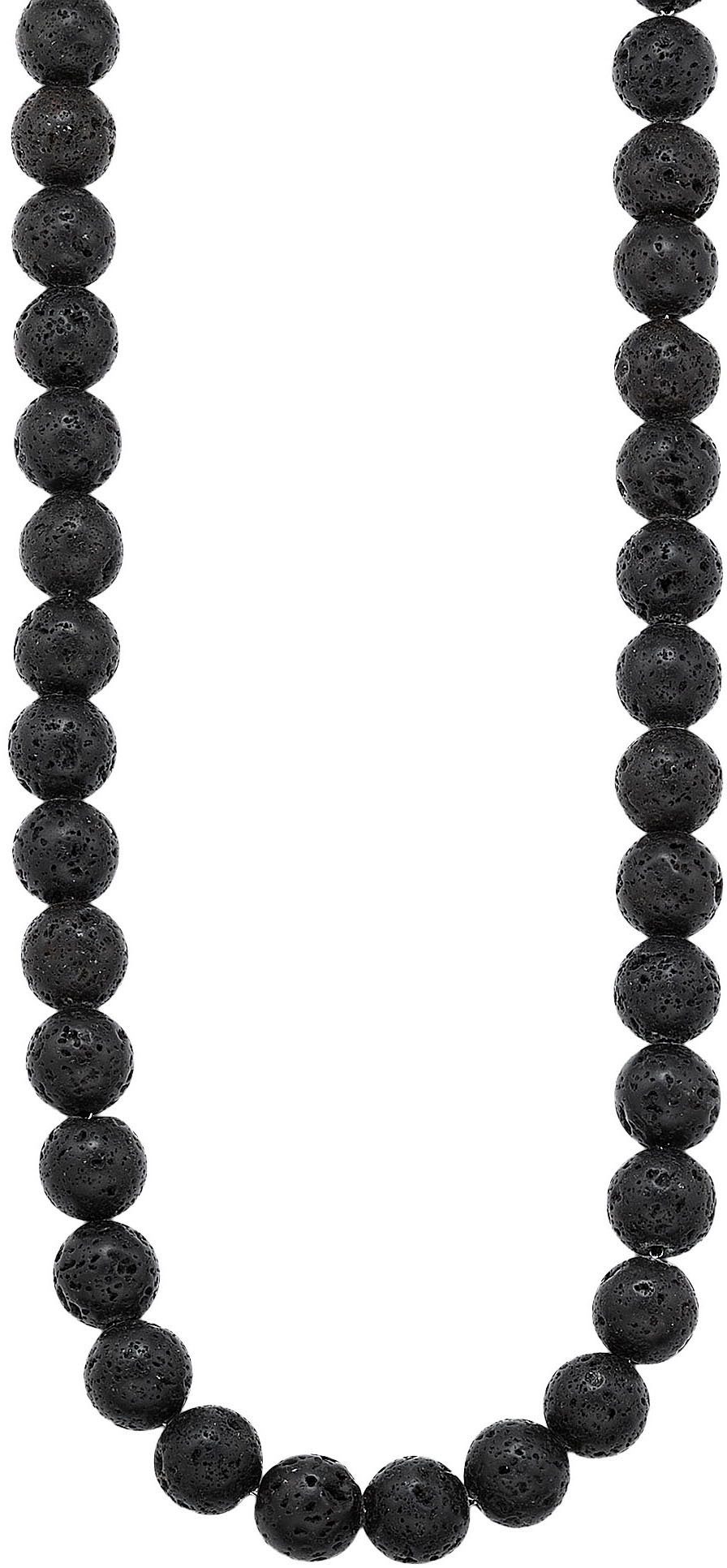 Bruno Banani Edelstahlkette Schmuck Geschenk Lavasteinkette, mit Lavastein