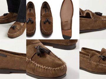 Tom Ford TOM FORD Berwick Shearling Tasselled Suede Loafers Schuhe Shoes Mokass Sneaker