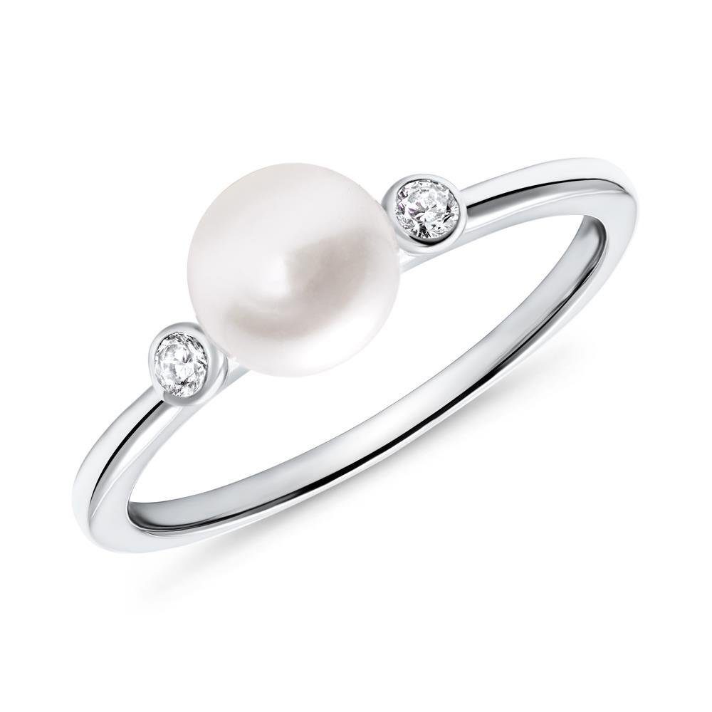 JEWLIX Silberring Damenring Sterlingsilber mit Perle und Zirkonia von JEWLI günstig online kaufen