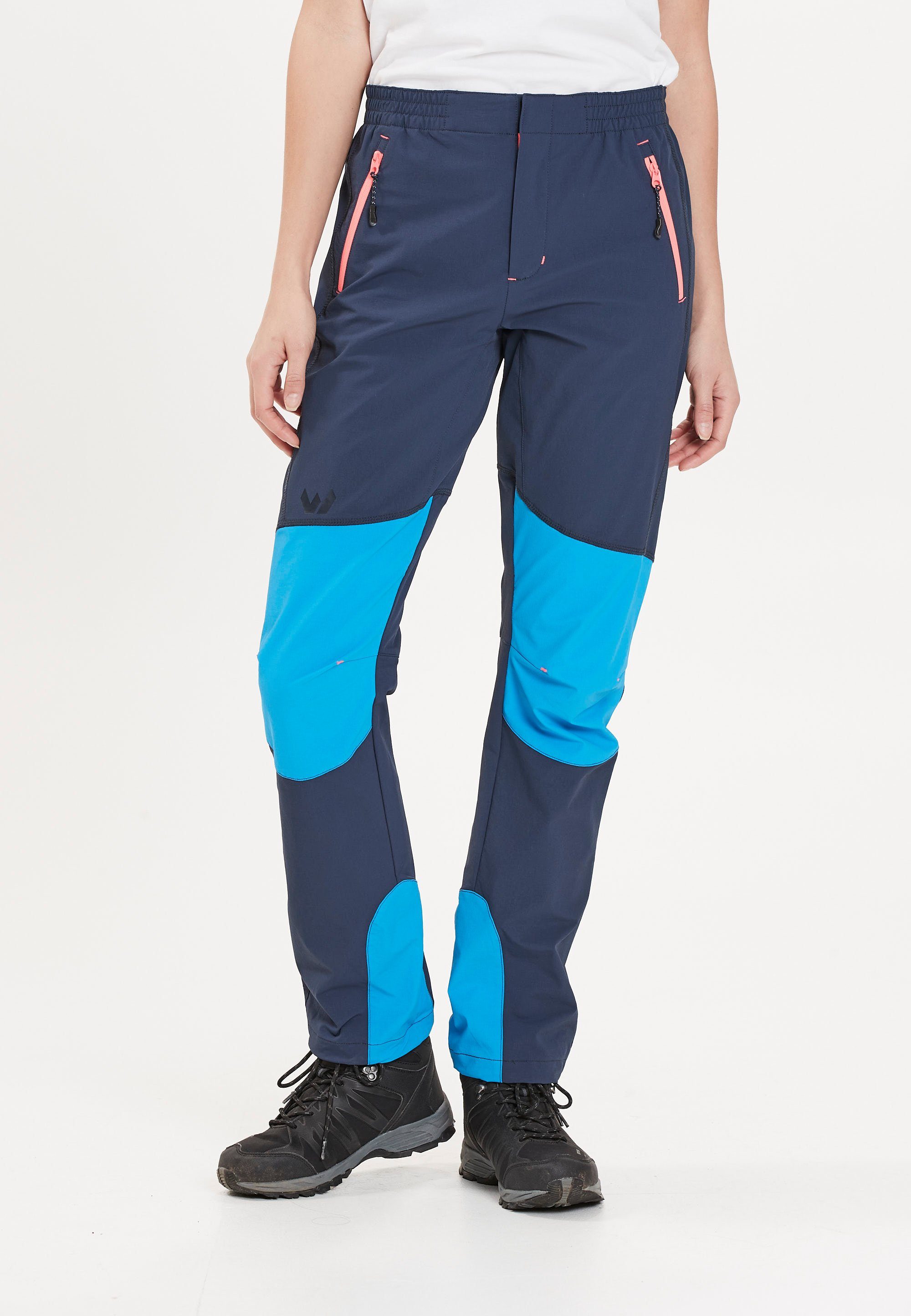 WHISTLER Cargohose TIKKA dunkelblau-blau atmungsaktivem Funktionsstretch W aus Stretch