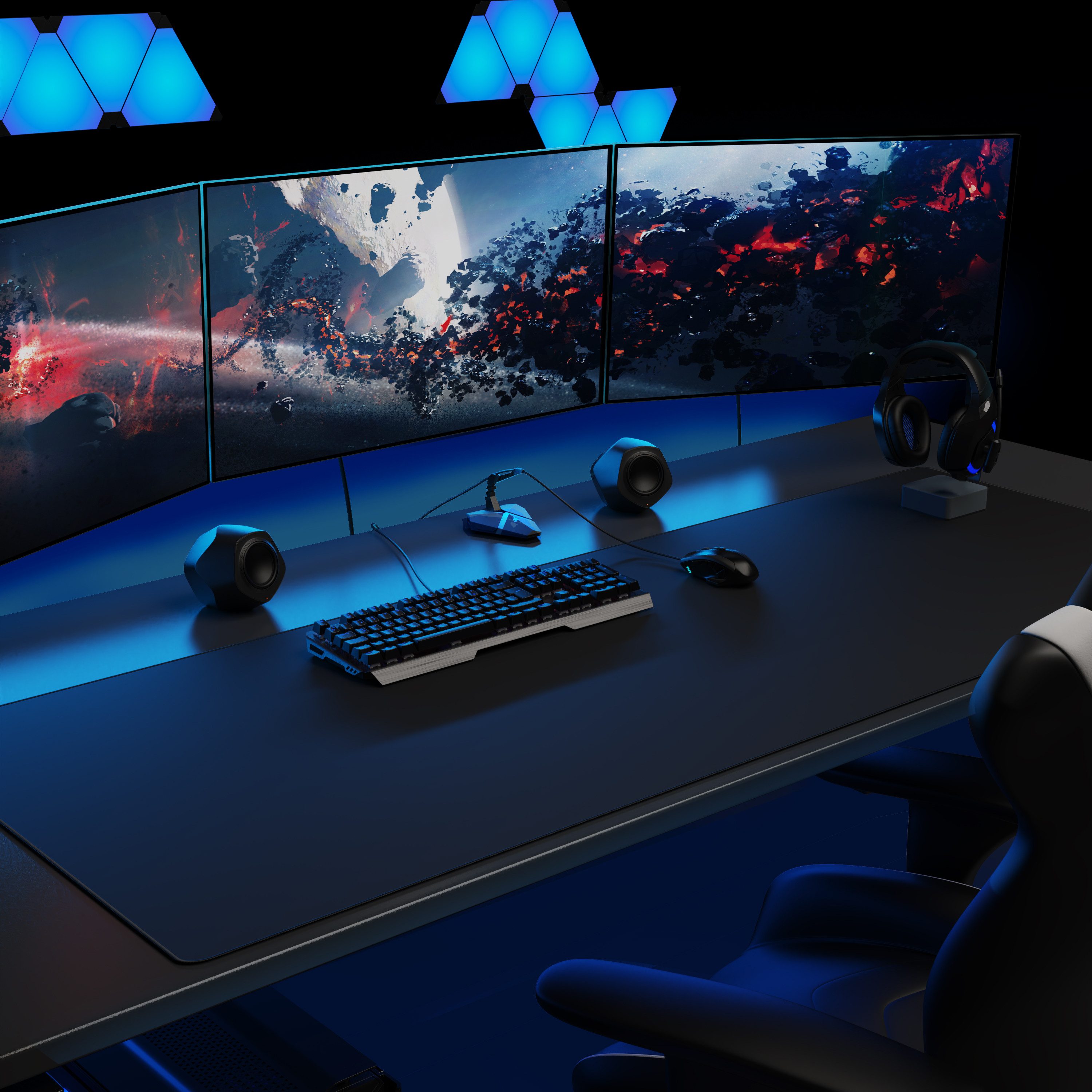 Titanwolf Gaming Mauspad extralarge Mousepad 1600 x 600 x 3 mm, abwaschbar (1-St), XXXL Tischunterlage, Gummiunterseite rutschfest, strapazierfähig – Bild 5 von 5