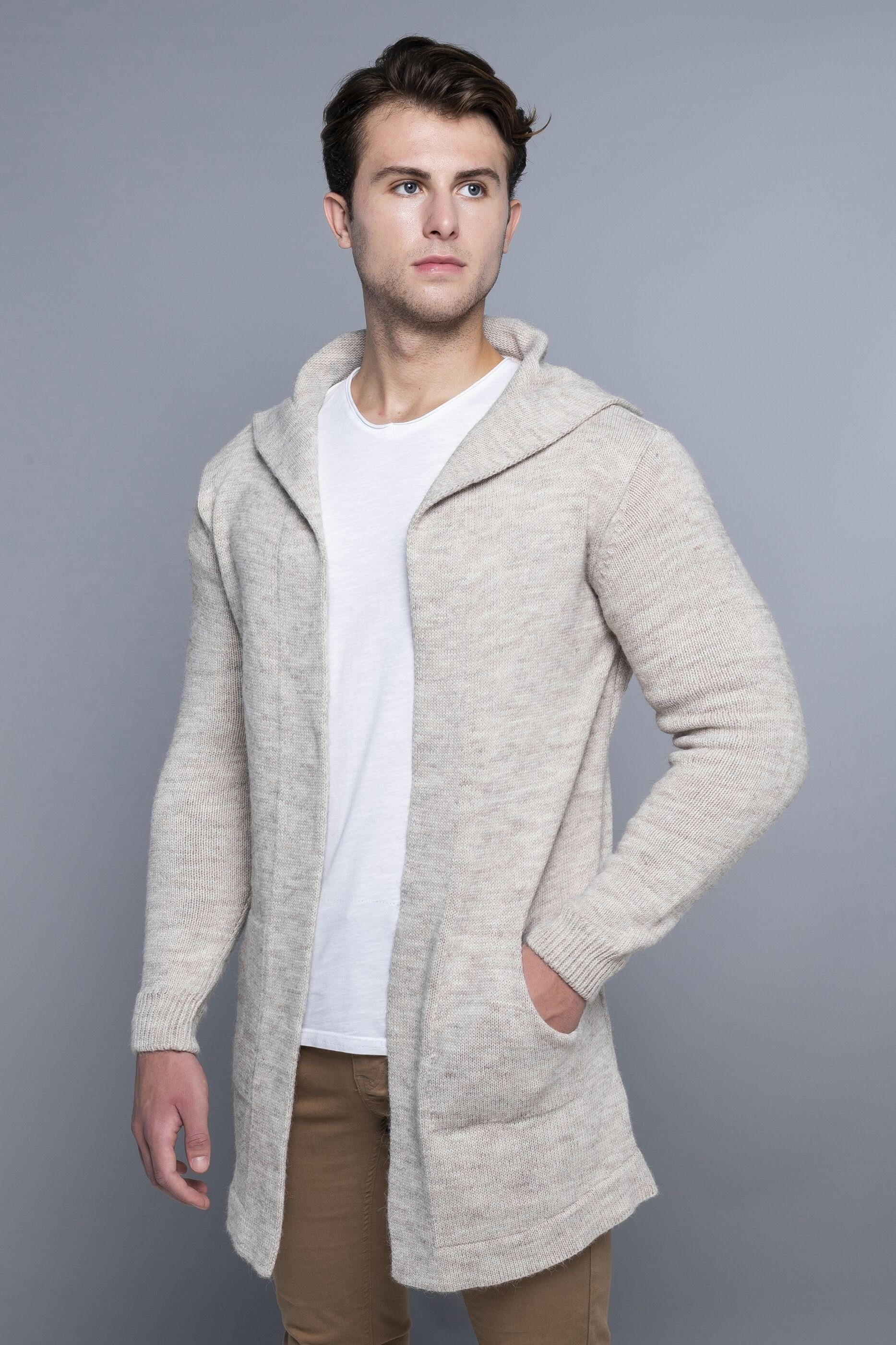 CARISMA Strickjacke mit Kapuze und praktischen Seitentaschen