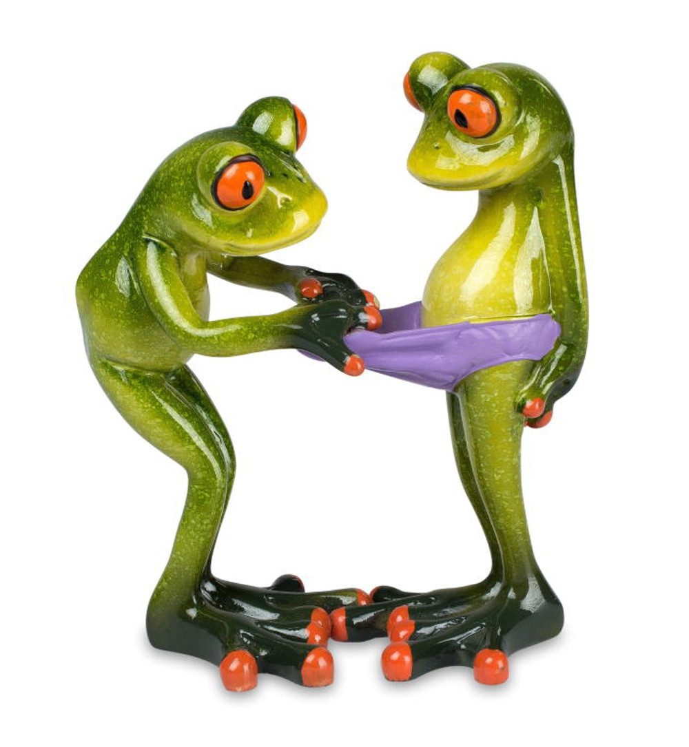 formano Dekofigur Froschpaar Slip 14 cm Froschfigur Kunststein glänzend (1 günstig online kaufen
