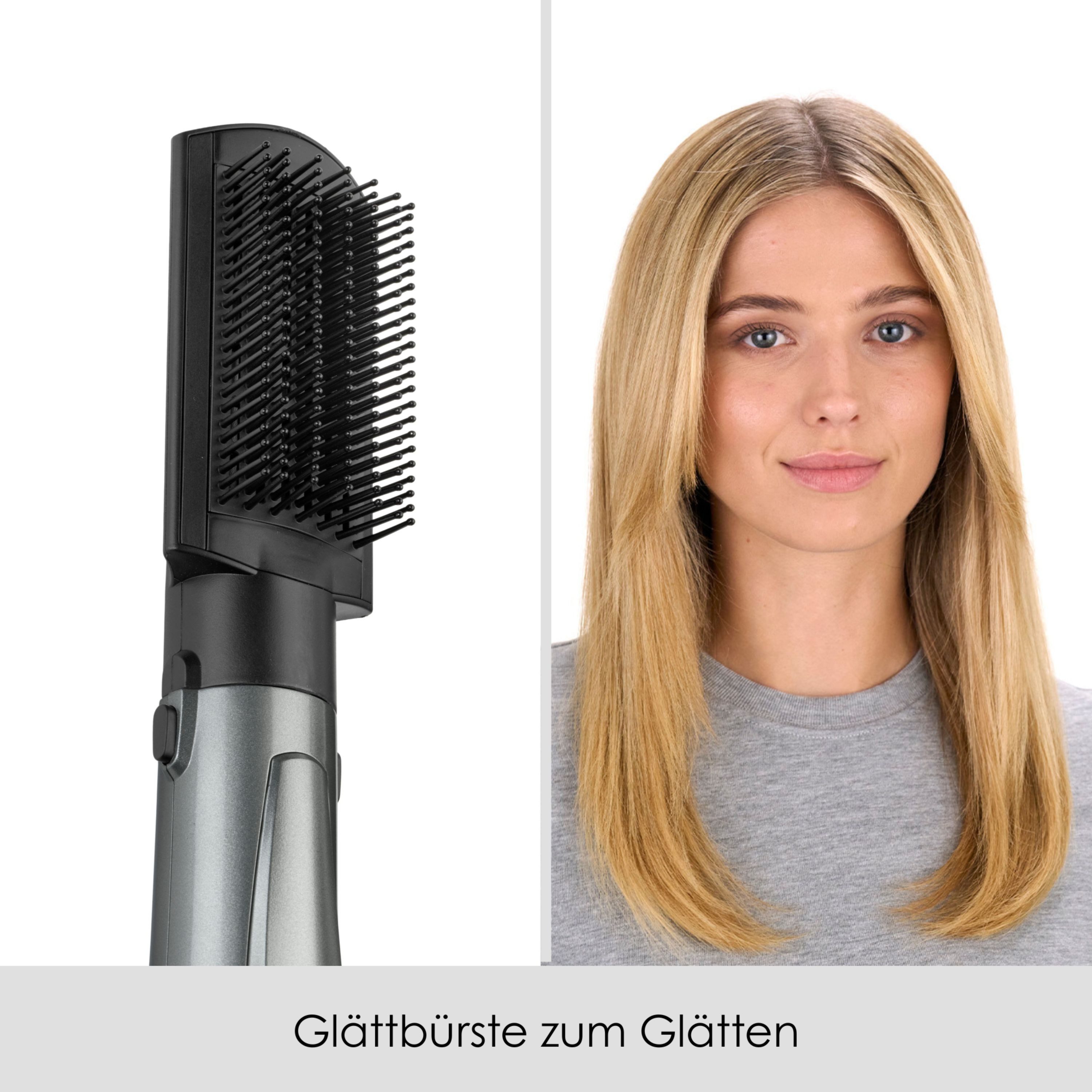 BaByliss Warmluftbürste Xanadu Warmluftbürste mit 3 Aufsätzen, 1000W, AS261E, Rundbürstenföhn, 3-in-1 Föhnen, Glätten, Volumen, Ionen-Technologie grau|grün
